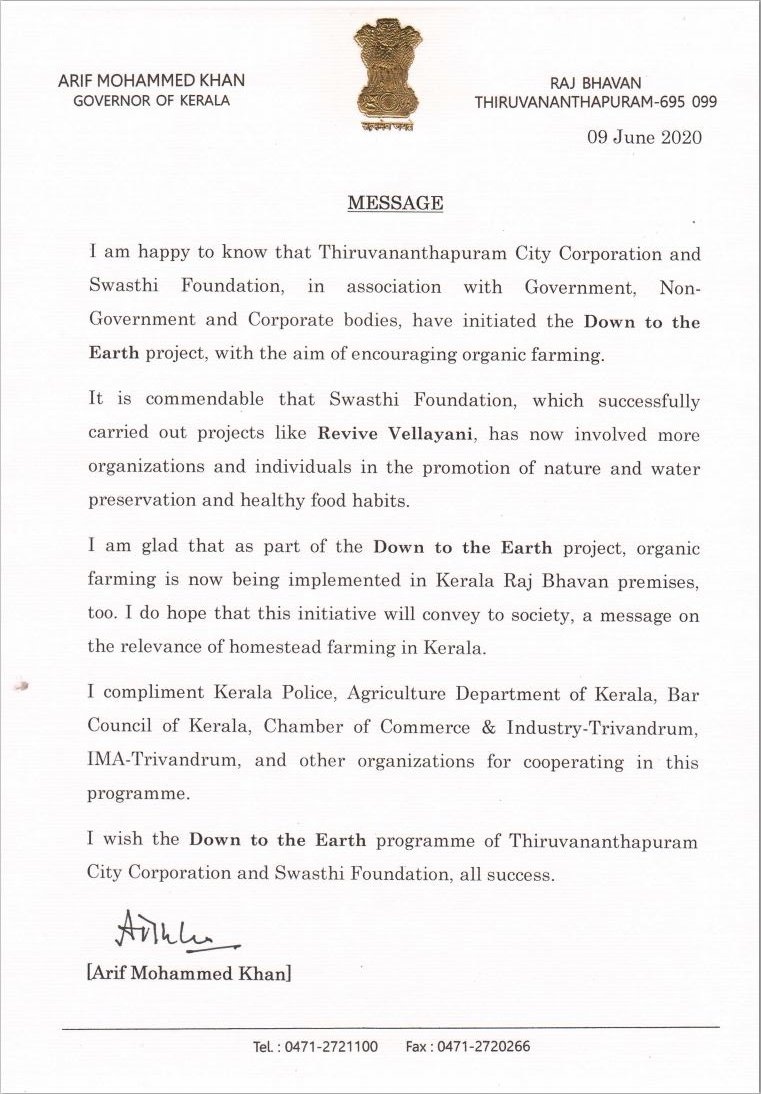 Governor's letter